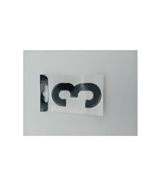 NUMERO VINILO 8CM NEGRO "3" | Herrajes HE