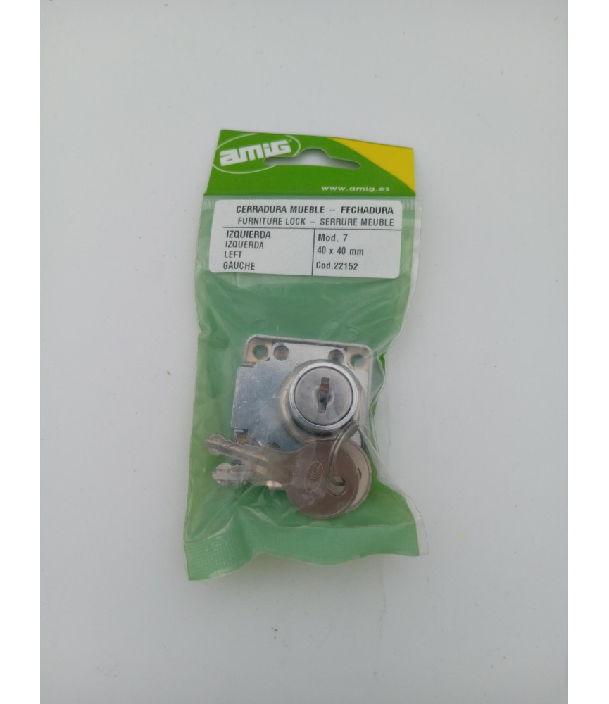 CERRADURA MUEBLE 7 NIQUEL IZDA