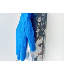 GUANTES DESECHABLES NITRILO LIBRE DE POLVO AZULES T.XL (protecc.quimica tipo B)