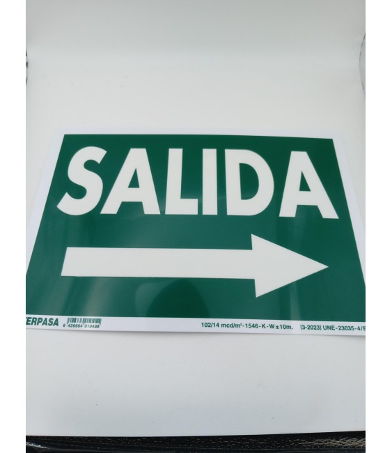 CARTEL NÂº1042 SALIDA/FLECHA DCHA | Herrajes HE