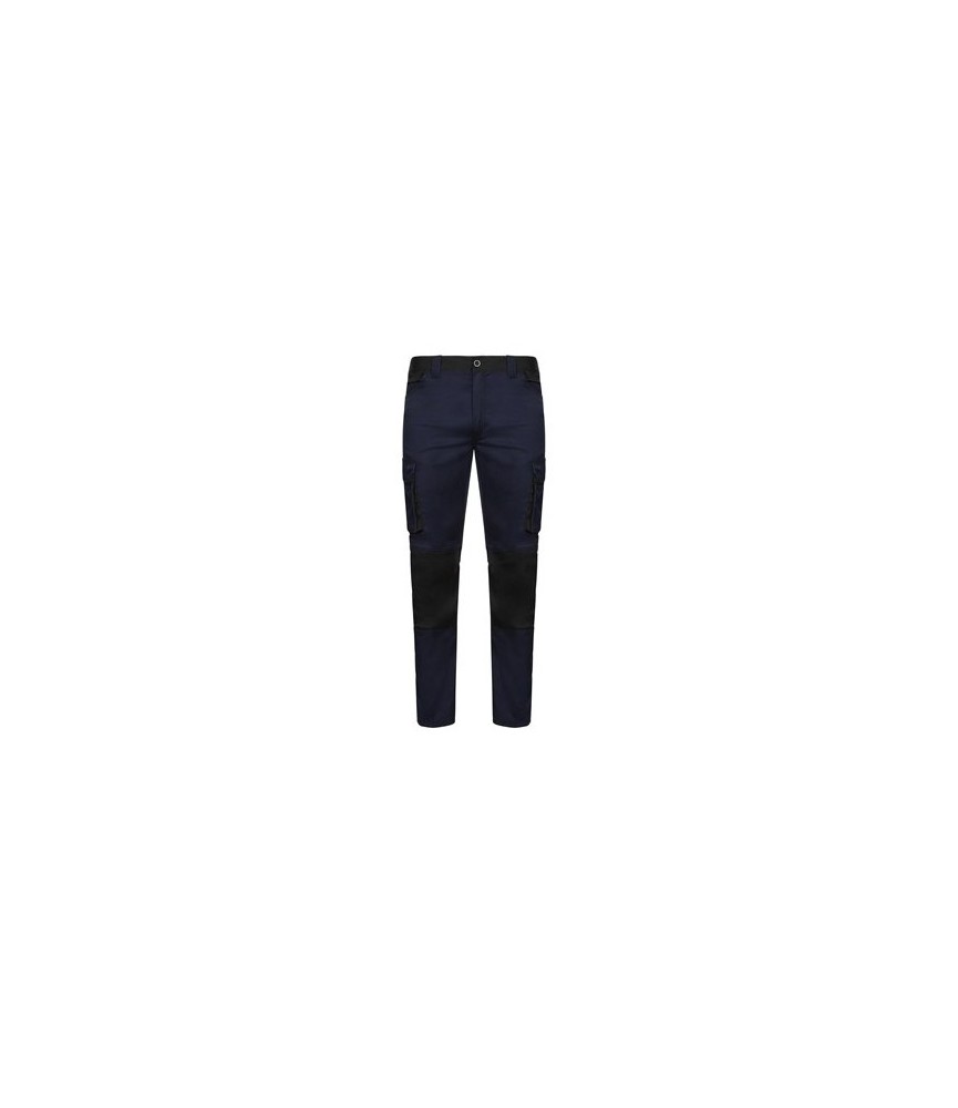 PANTALON STRETCH BICOLOR AZUL NAVI/NEGRO T-40