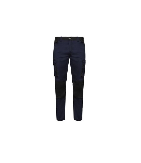 PANTALON STRETCH BICOLOR AZUL NAVI/NEGRO T-52