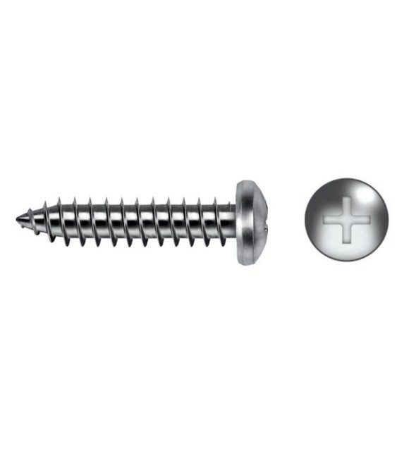 TORNILLO R/CHAPA CAB. ALOMADA DIN 7981 INOX A2 4.2X38
