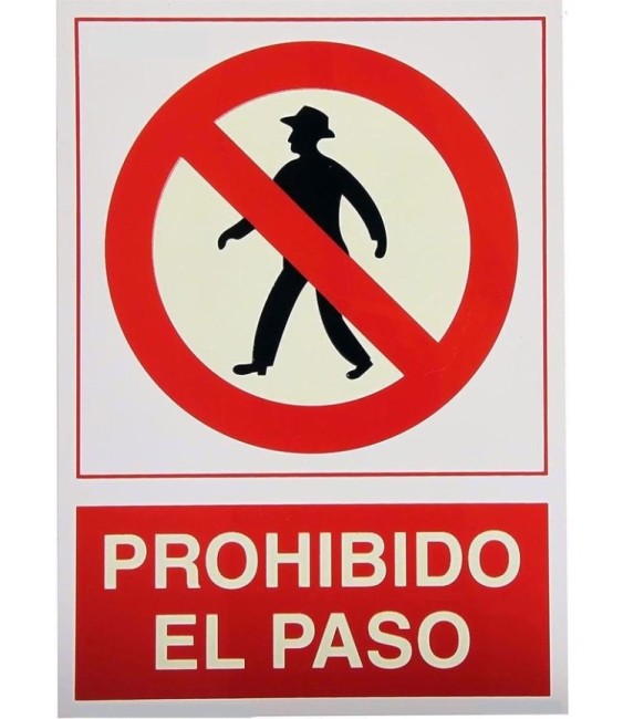 CARTEL PROHIBIDO EL PASO | Herrajes HE