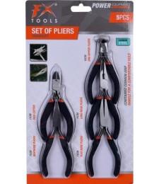 JUEGO 5 ALICATES FXTOOLS MINI | Herrajes HE