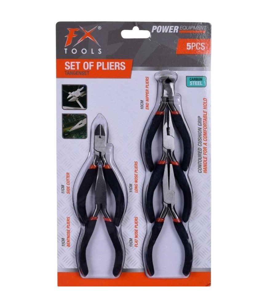 JUEGO 5 ALICATES FXTOOLS MINI | Herrajes HE