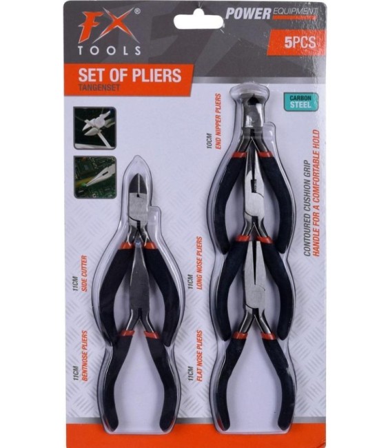 JUEGO 5 ALICATES FXTOOLS MINI