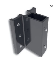 SOPORTE ALUM.ASOS 40X20 V3 ANOD.INOX | Herrajes HE