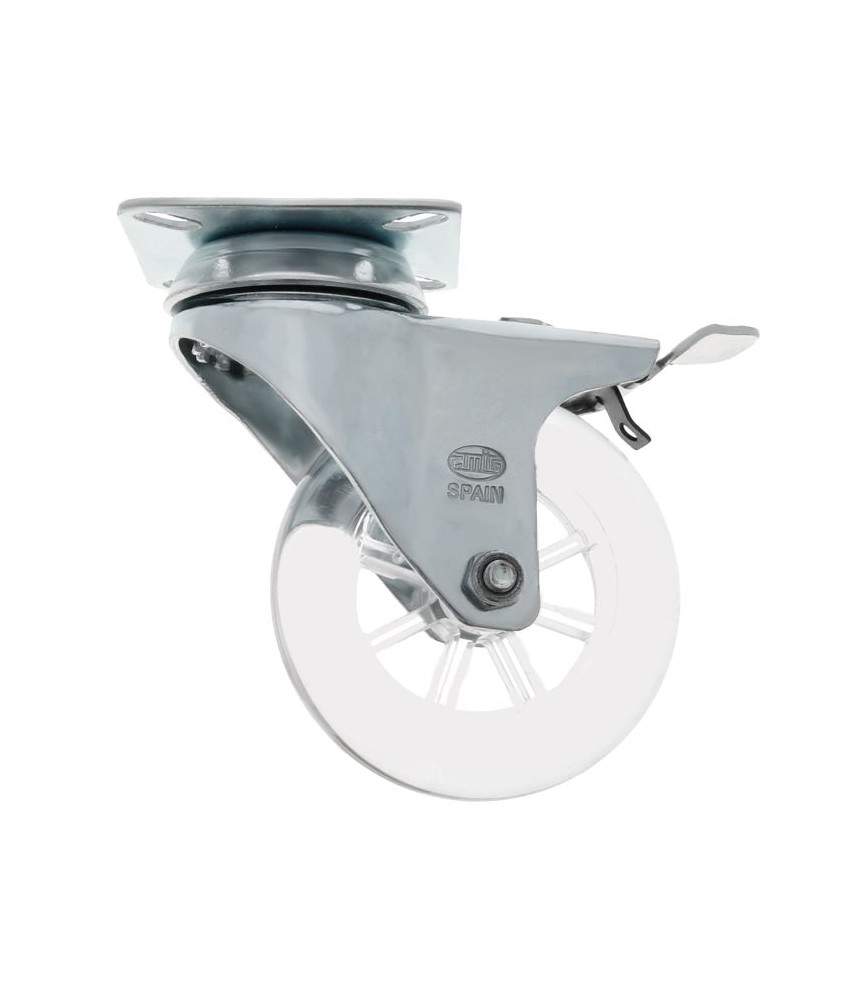 RUEDA 2570 50X18 C/FRENO TRANSPARENTE