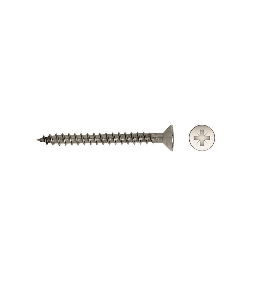 TORNILLO R/MADERA CAB. AVELLANADA DIN 7505A 3,5X20 INOX A2