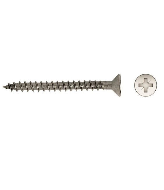 TORNILLO R/MADERA CAB. AVELLANADA DIN 7505A 3,5X20 INOX A2