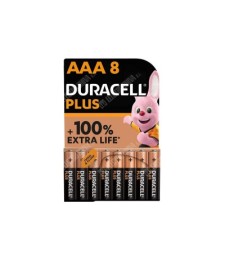 BLISTER PILA DURACELL PLUS AAA LR03 BLISTER 8 UNID.