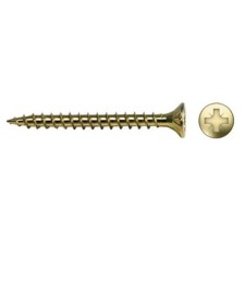 TORNILLO R/MADERA CAB. AVELLANADA DIN VLOX 5X40 BICROMATADO | Herrajes HE