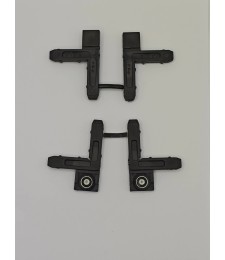 J.ESCUADRA MOSQUITERA C/RODAMIENTO EUROPEA DESPLAZADA NEGRA