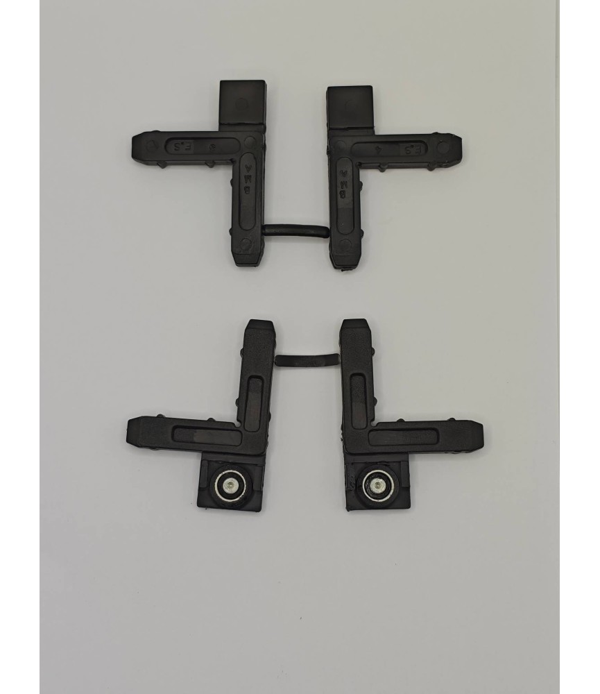 J.ESCUADRA MOSQUITERA C/RODAMIENTO EUROPEA DESPLAZADA NEGRA | Herrajes HE