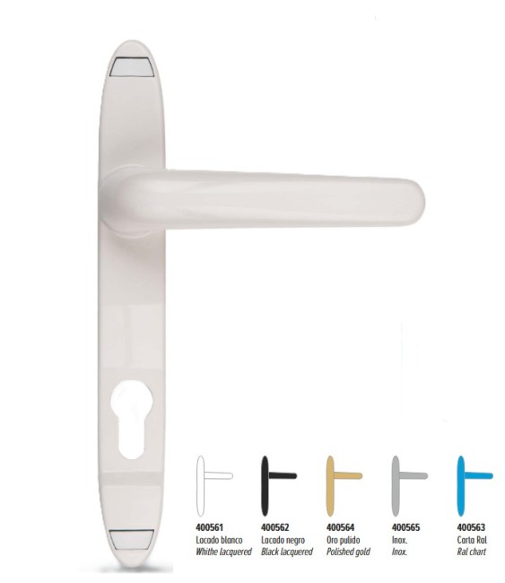 MANIVELA CON PLACA LARGA BERRAL NEGRA