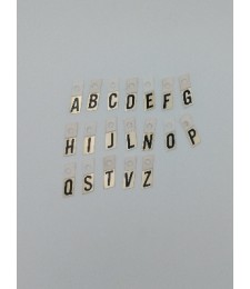 LETRAS NUMEROS SIGNOS 5/8 16X10 ORO/NEGRO