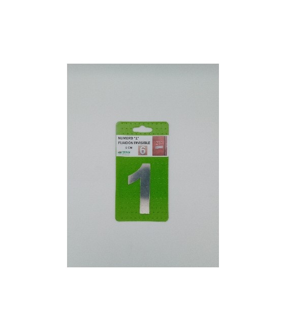 NUMERO  8CM SIN TALADRO INOX 1
