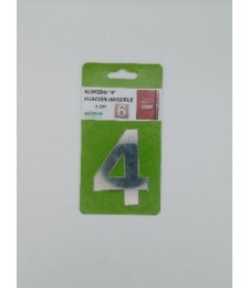 NUMERO  8CM SIN TALADRO INOX 4 | Herrajes HE