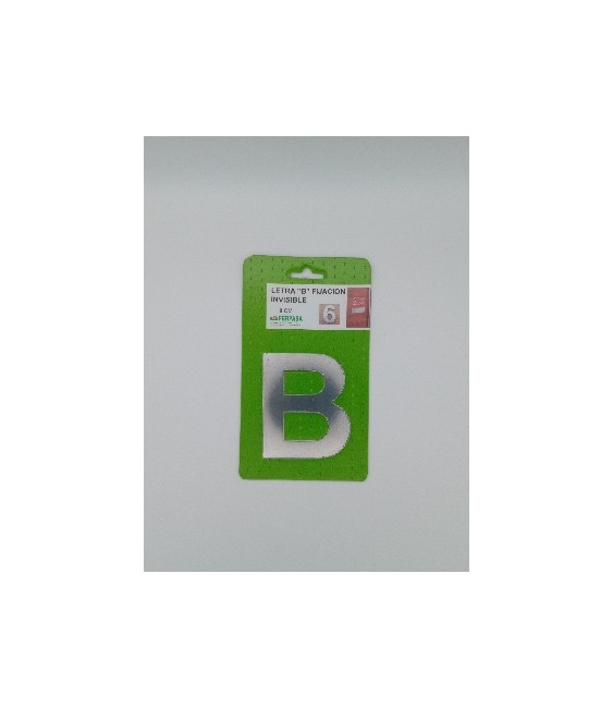 LETRA 8CM SIN TALADRO INOX "B" | Herrajes HE
