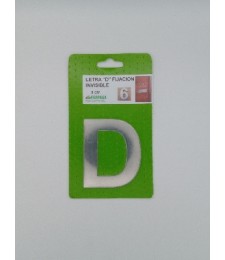 LETRA 8CM SIN TALADRO INOX D