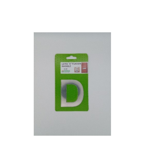 LETRA 8CM SIN TALADRO INOX "D" | Herrajes HE