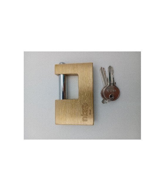 CANDADO NIZA 2000-90 LATON LLAVES IGUALES REF-21317 | Herrajes HE