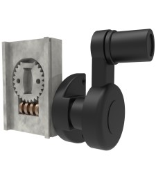 MANDO ROTATORIO DE MANIVELA NEGRO | Herrajes HE