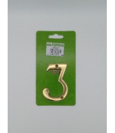 NUMERO LATON Nº3 8CM