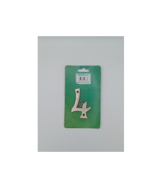 NUMERO NIQUEL MATE Nº4 8 CMS