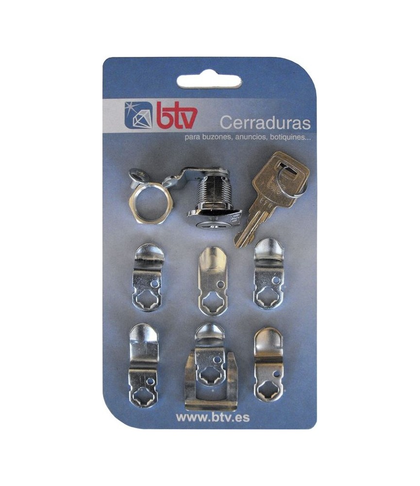 CERRADURA METALICA BUZON CROMO RF-60001 KIT-1 | Herrajes HE