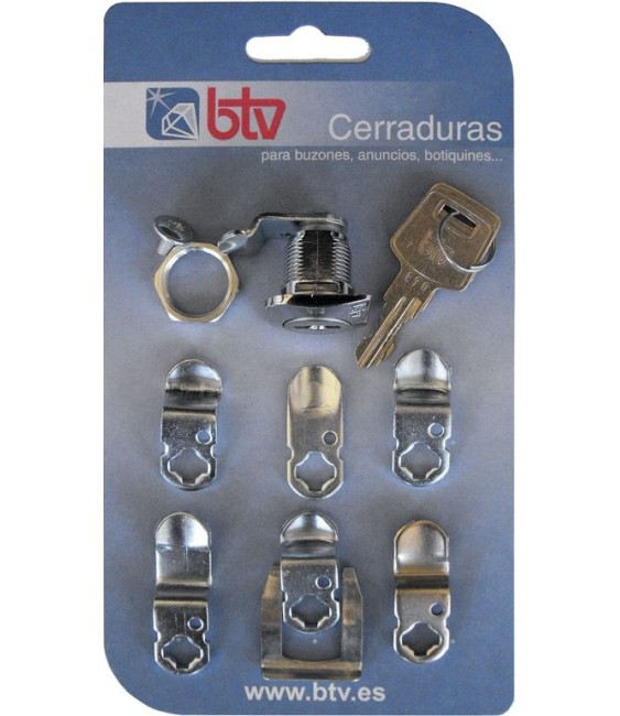 CERRADURA METALICA BUZON CROMO RF-60001 KIT-1 | Herrajes HE