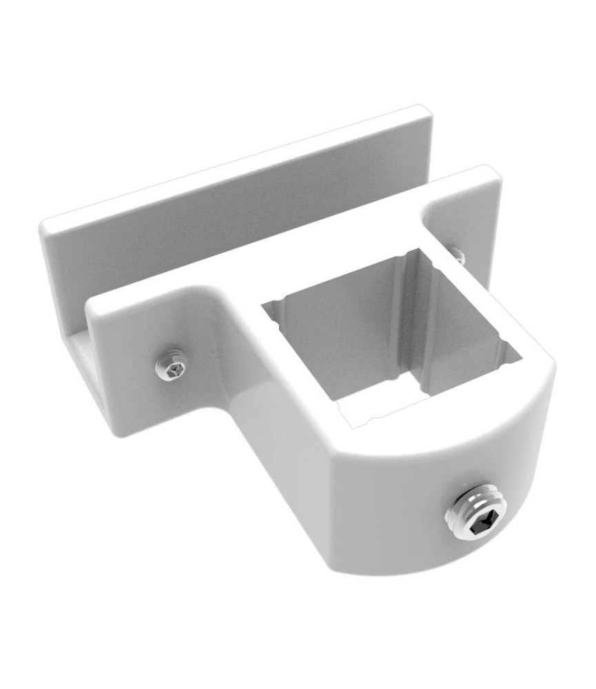 SOPORTE CRISTAL FIJO MADEIRA 30X30 BLANCO REF-SCFI3030 | Herrajes HE