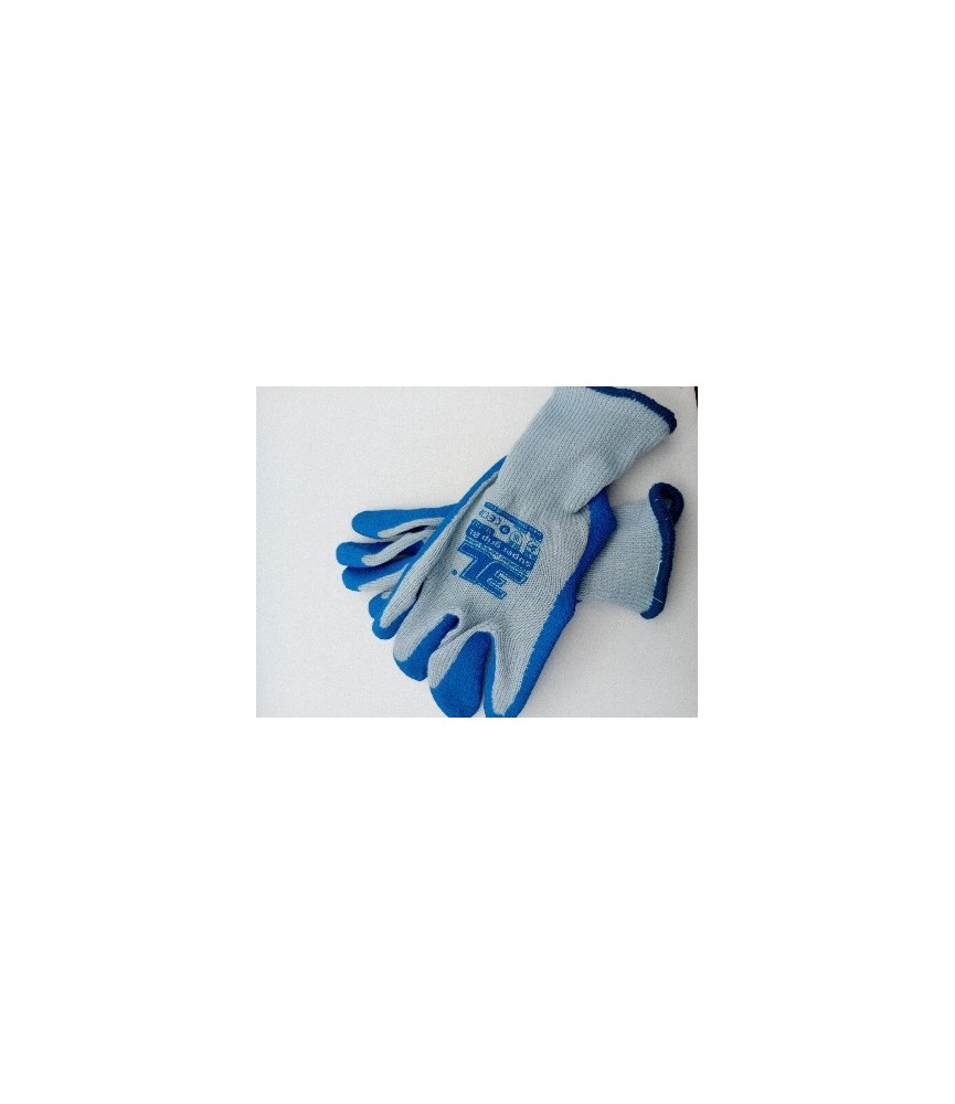 GUANTES SUPER GRIP AZUL T.9