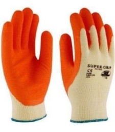 GUANTES SUPER GRIP NARANJA T.9