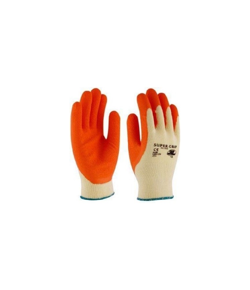 GUANTES SUPER GRIP NARANJA T.9