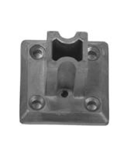 BASE ALUMINIO 30X30 NEGRO | Herrajes HE