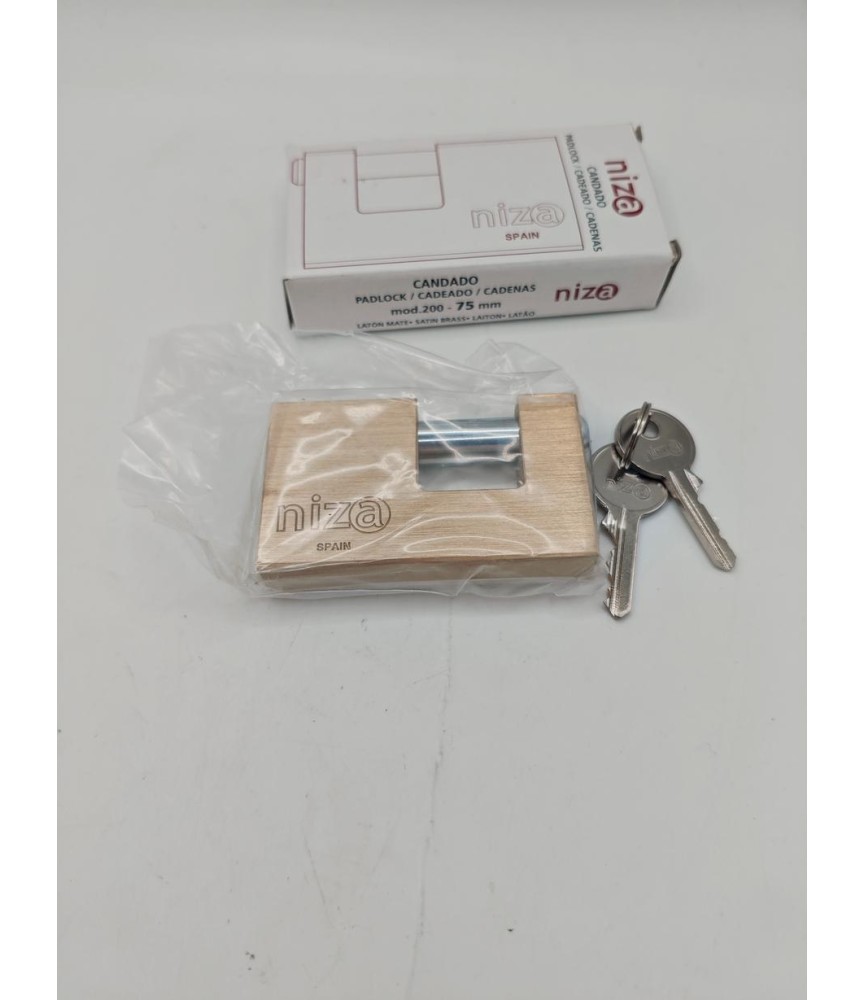 CANDADO NIZA PETACA 200-75 LATON REF-21313