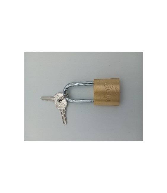 CANDADO NIZA ARCO LARGO AL-30 LATON LLAVES IGUALES