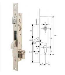 CERRADURA TESA 2241/25 3NI | Herrajes HE