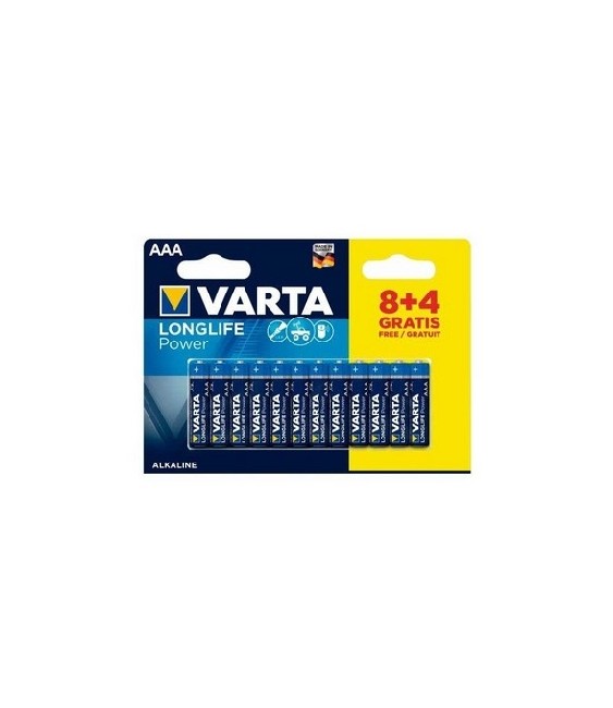 PILA VARTA LONGLIFE POWER AAA LR03 B/8+4