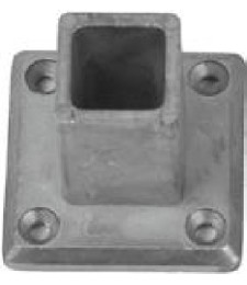 BASE ALUMINIO 40X40 BLANCO | Herrajes HE