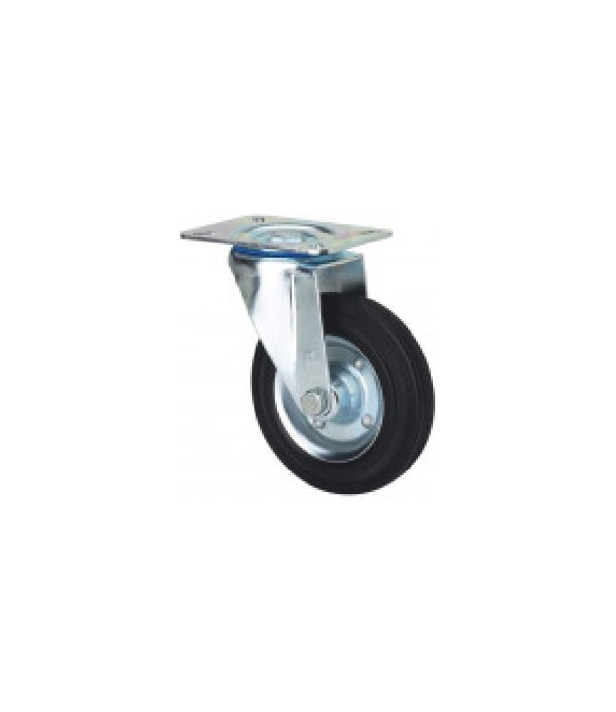 RUEDA 2-0225 GIRAT GOMA NEGRO | Herrajes HE