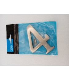 NUMERO 4 COLOR PLATA | Herrajes HE