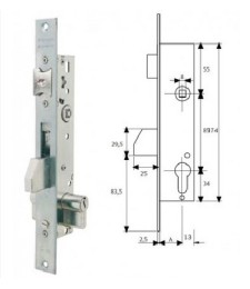 CERRADURA TESA 2216/25 3NI