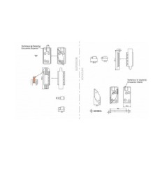 KIT SIMPLE HOJA 40X20 APERTURA EXTERIOR | Herrajes HE