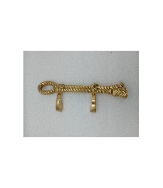 TIRADOR METAL CUERDA 380MM DESPLAZADO LATON 1119-A | Herrajes HE