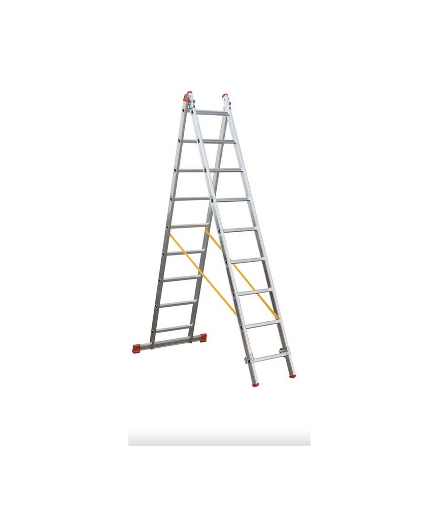 ESCALERA 3 TRAMOS ALUMINIO 9 PELDAÃOS | Herrajes HE