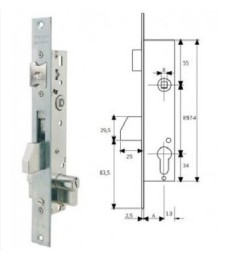 CERRADURA TESA 2216/25 3NI