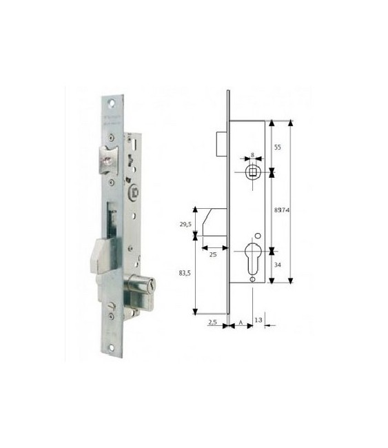 CERRADURA TESA 2216/25 3NI